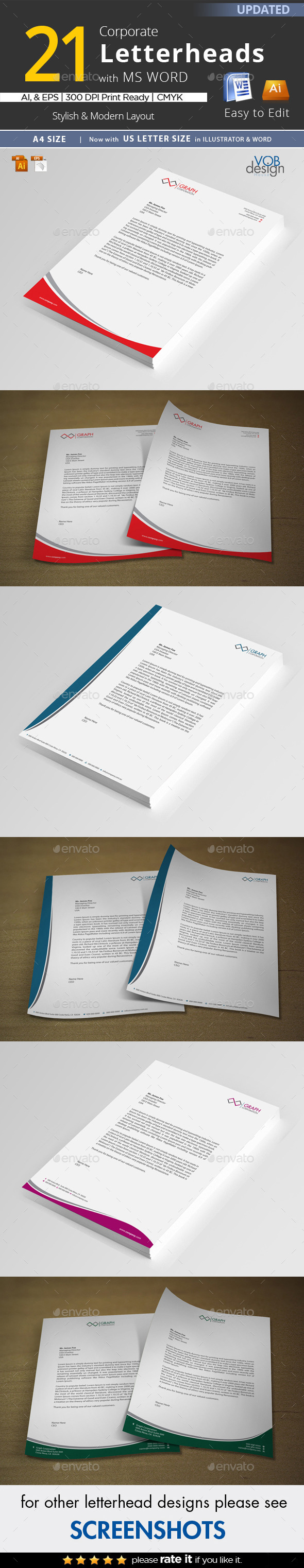 Letterhead - Stationery Print Templates