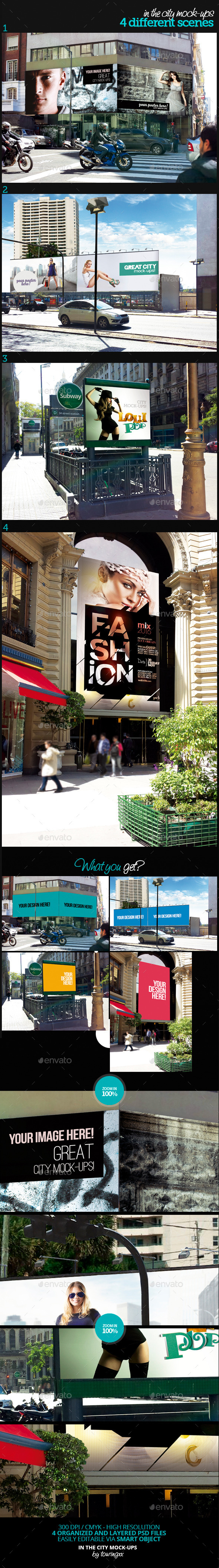 In The City Mock-Ups Template Pack - Product Mock-Ups Graphics