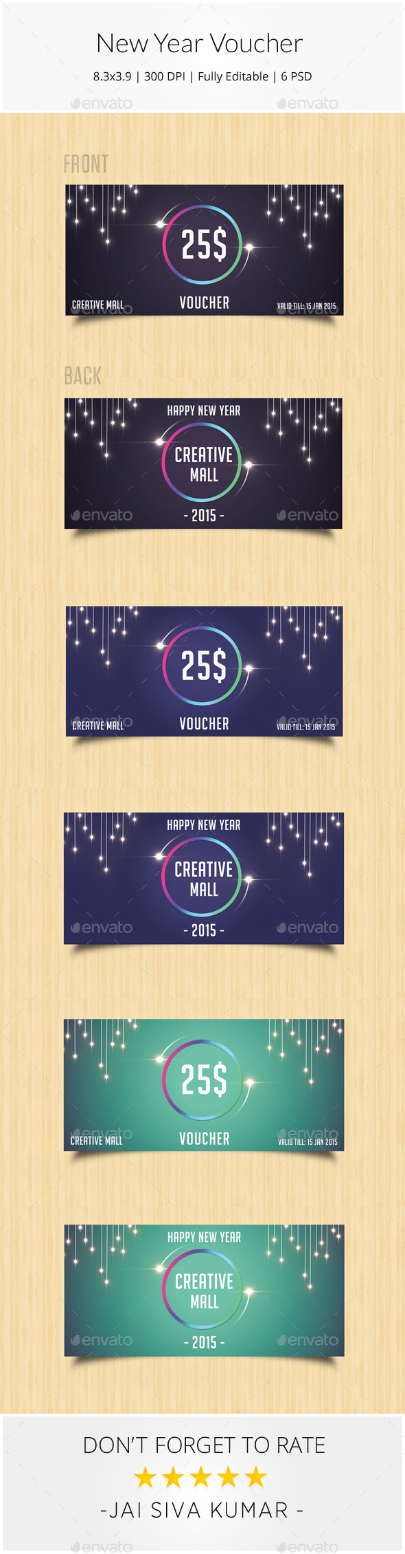 New Year Gift Voucher - Loyalty Cards Cards & Invites