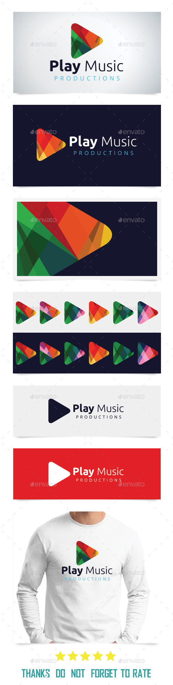 Play Music - Abstract Logo Templates