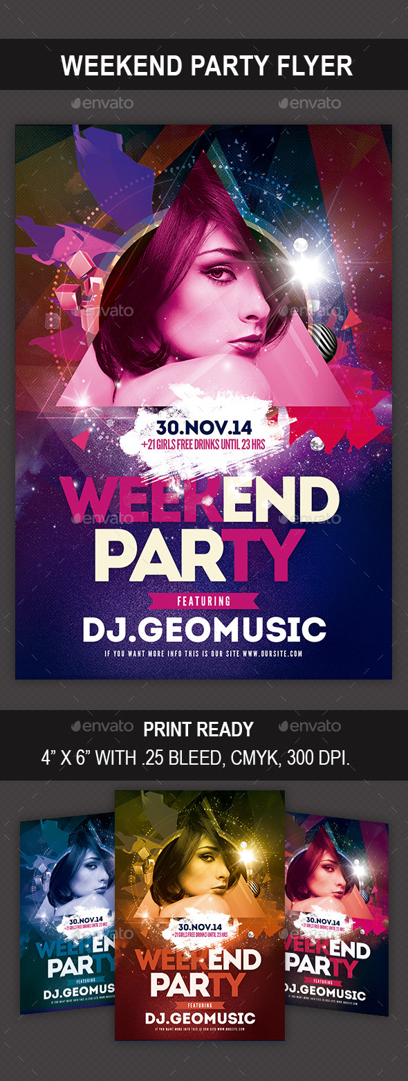Weekend Party Flyer - Clubs & Parties Events