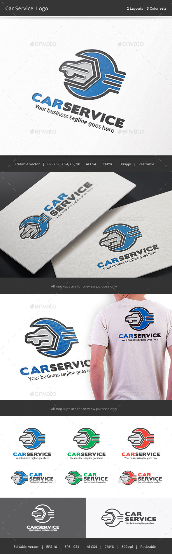 Car Service Garage Logo - Objects Logo Templates