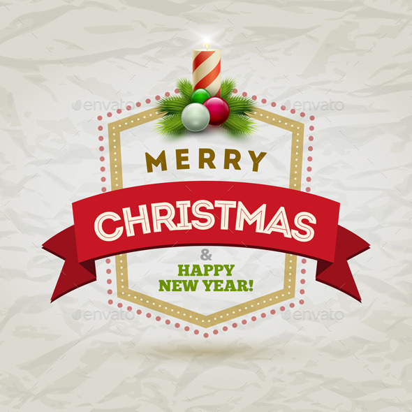 Modern Christmas Badge - Christmas Seasons/Holidays