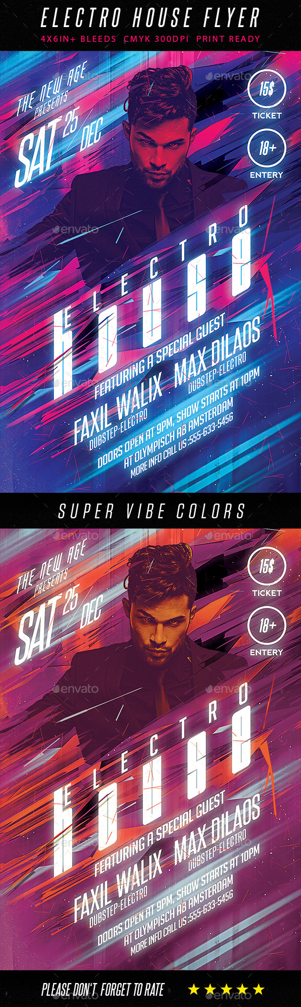 Modern - Electro House Flyer - Clubs & Parties Events