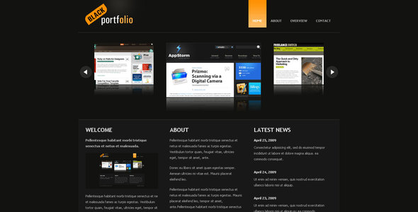 BLACK PORTFOLIO - ThemeForest 39439