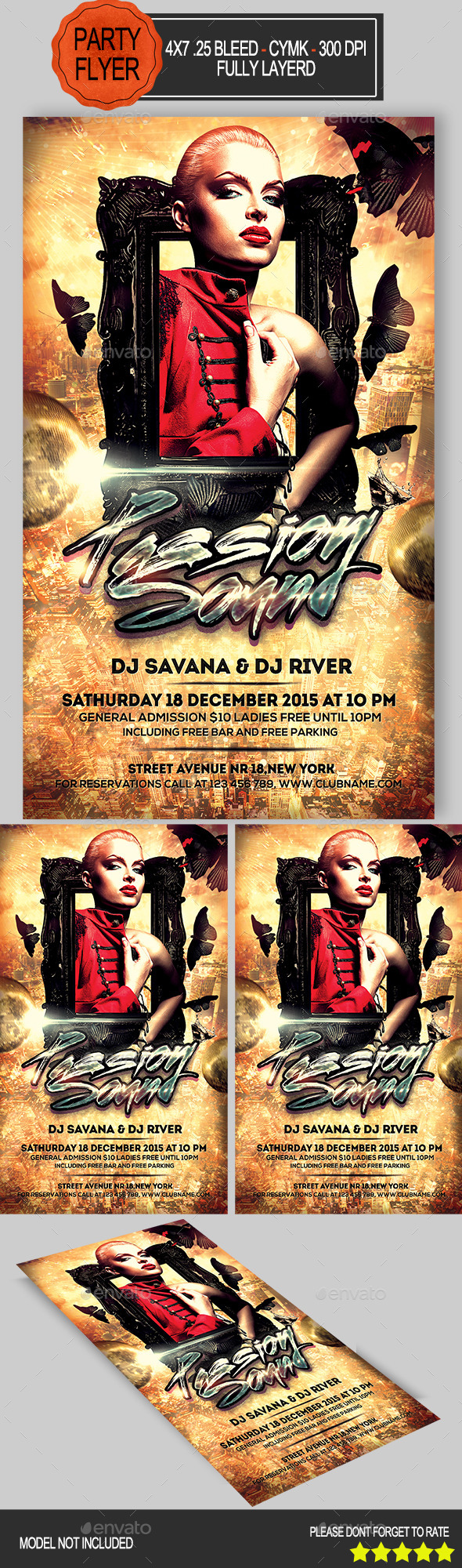 Passion Sound Flyer - Clubs & Parties Events