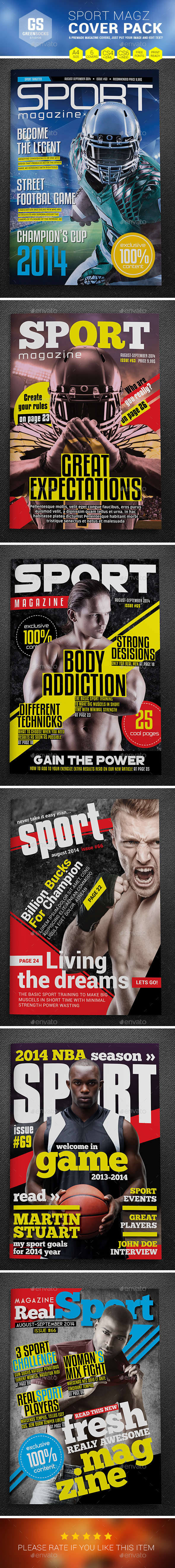 Sport Cover Templates - Magazines Print Templates