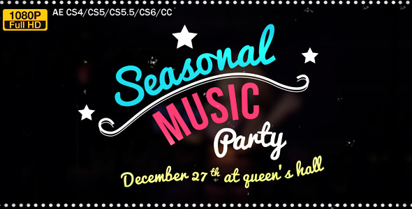 Retro Music Party - VideoHive 9427604