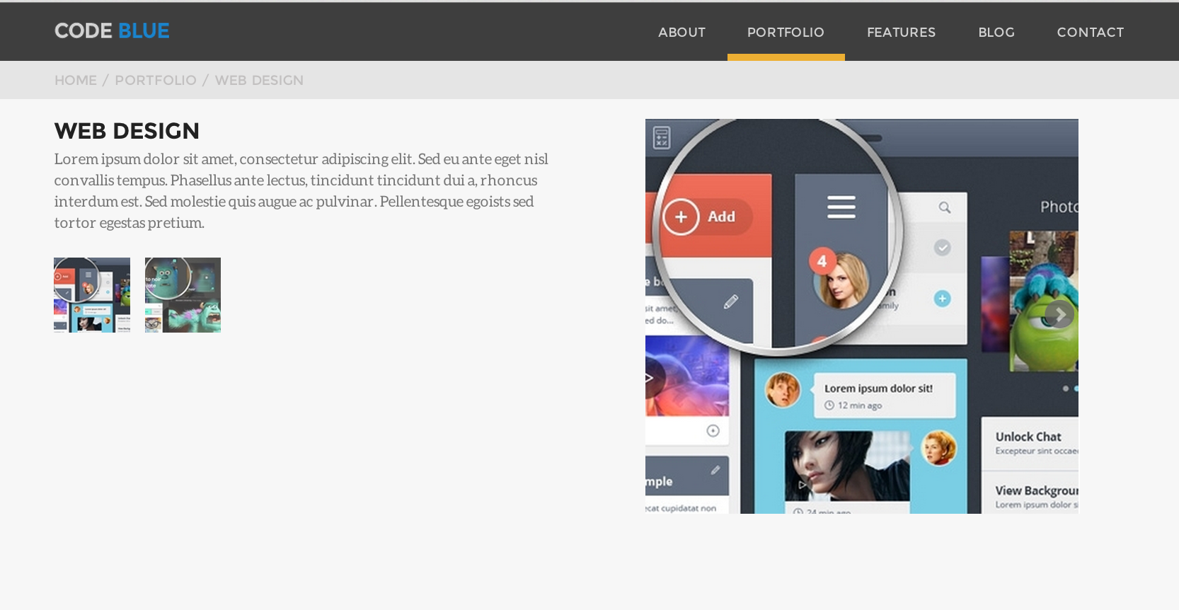 code blue premium mura cms theme by blueriver themeforest