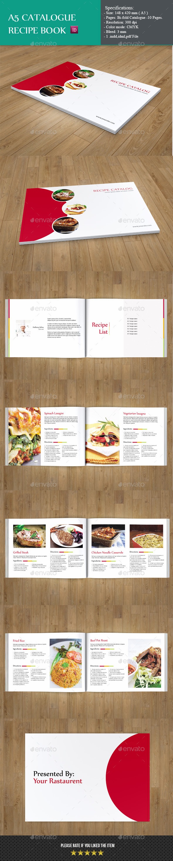 A5 Catalog-Minimal Recipe Book - Catalogs Brochures