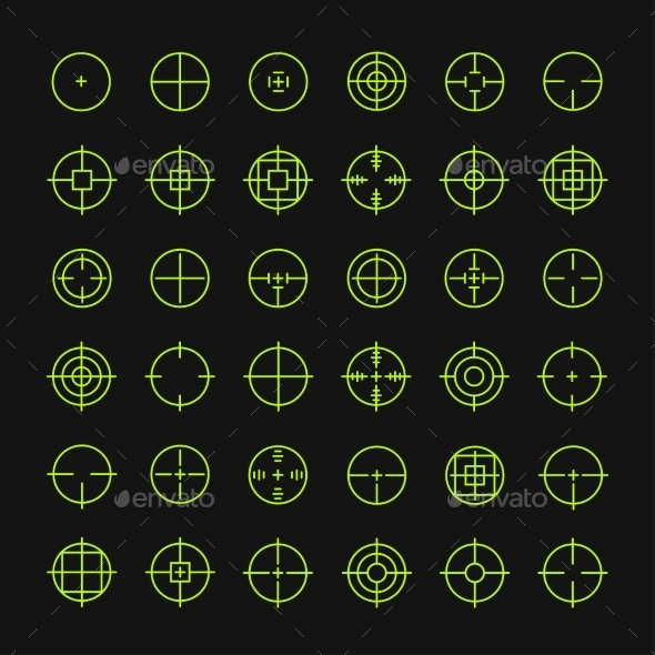 Crosshair Symbols - Sports/Activity Conceptual