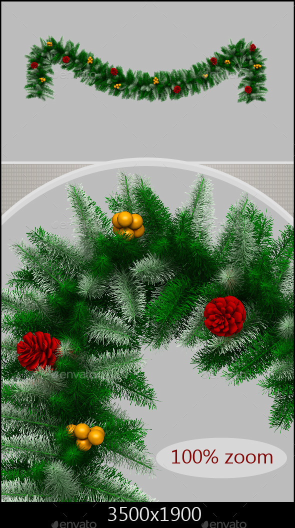 Christmas Branch - 3D Renders Graphics