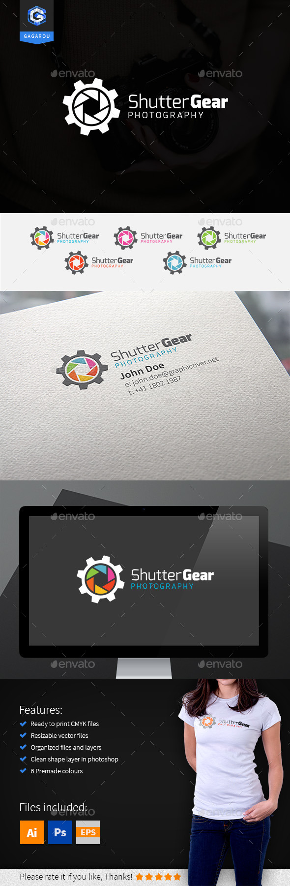 Shutter Gear Logo - Objects Logo Templates