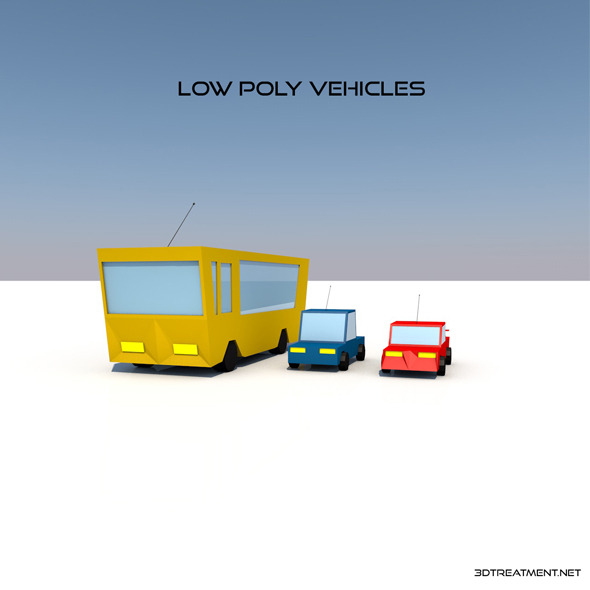 Low Poly Vehicles - 3Docean 9430966