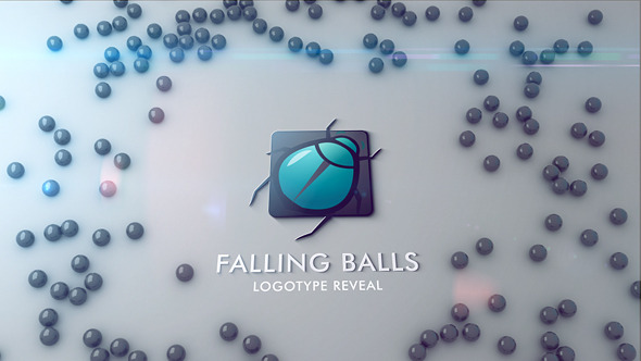 Clean Falling Balls Logo Reveal