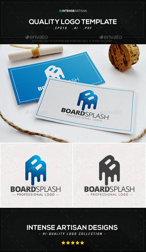 Board Splash Logo Template - Letters Logo Templates