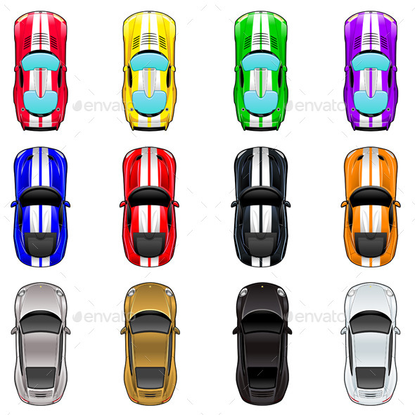 Set of Cars - Objects Vectors