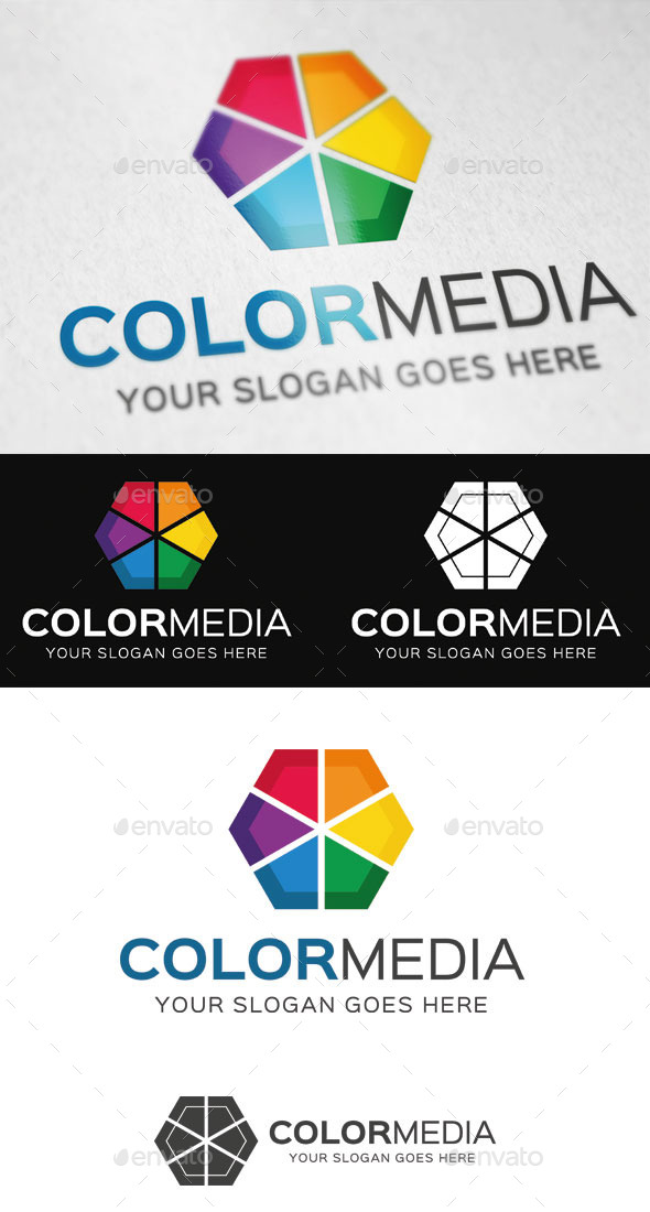 Color Media Logo Template - Abstract Logo Templates