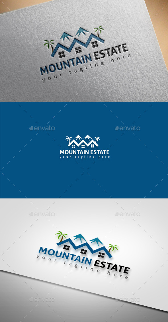 Mountatin Estate - Buildings Logo Templates