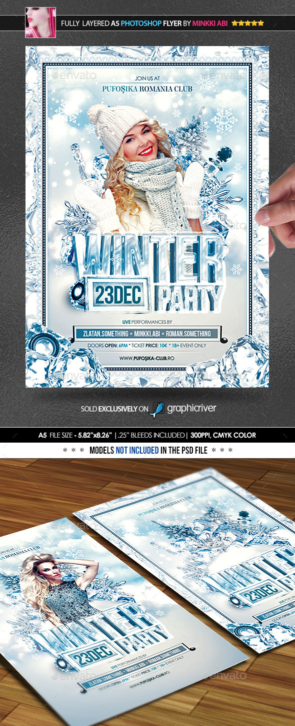 Winter Party Poster/Flyer - Clubs & Parties Events