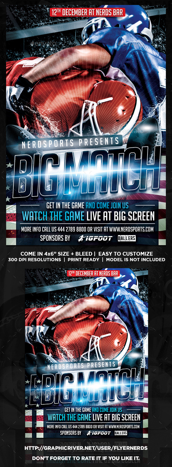 Football Big Match Flyer - Sports Events
