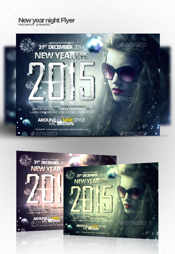 New Year Night Party Flyer - Flyers Print Templates
