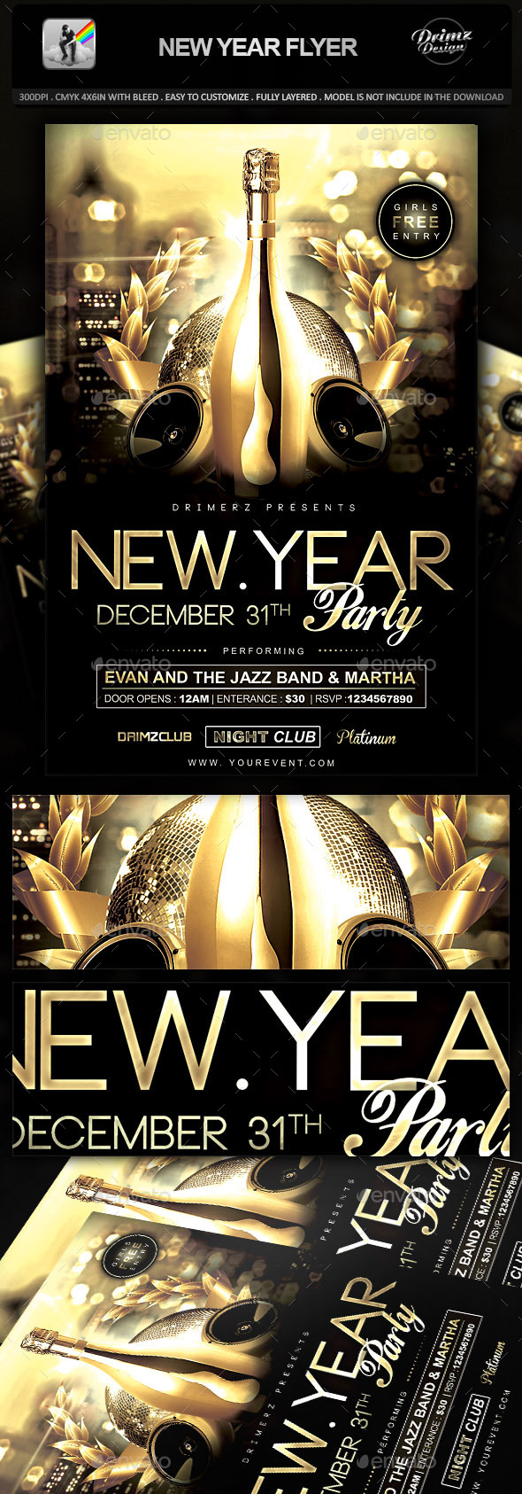 New Year Flyer - Holidays Events
