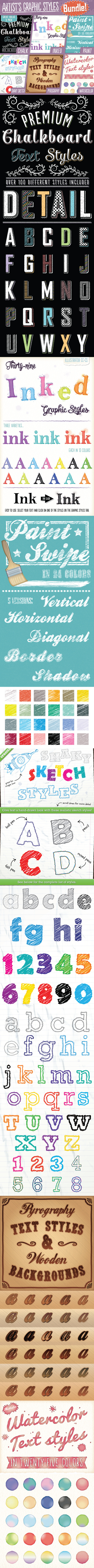 Artist's Graphic Styles Bundle - Styles Illustrator