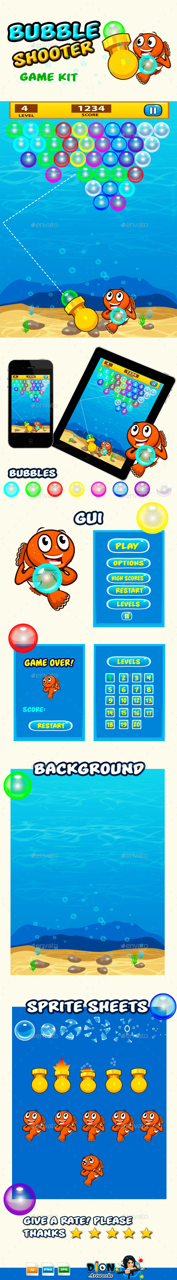 Game Assets- Bubble Shooter. - Game Kits Game Assets