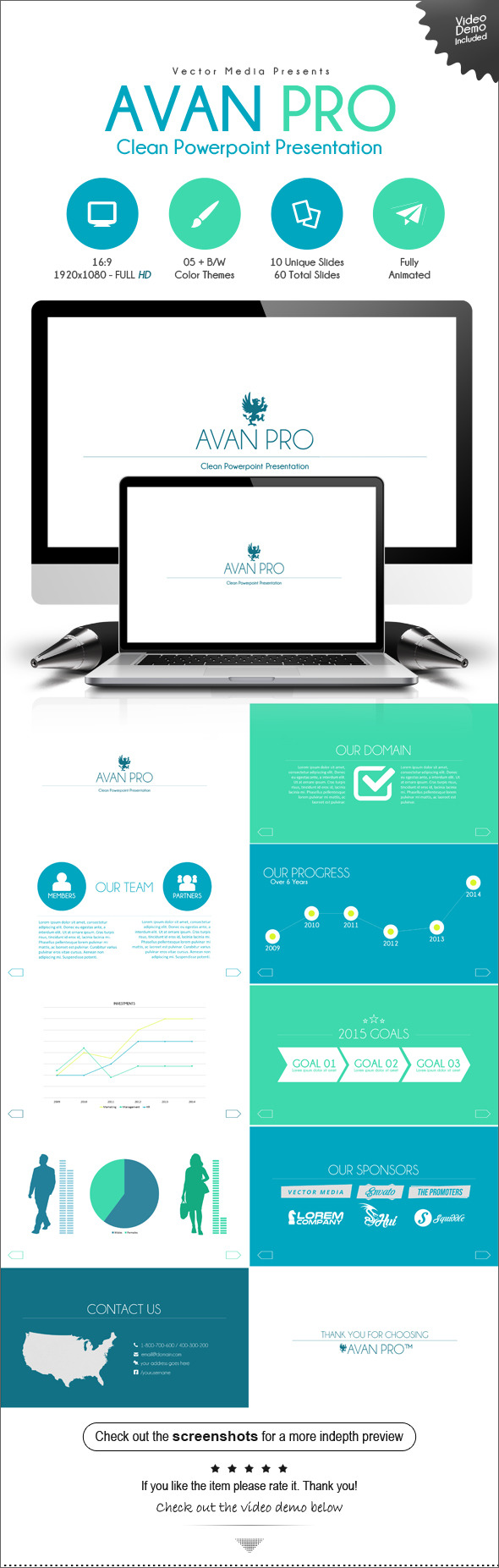 Avan Pro - Powerpoint Presentation - Business PowerPoint Templates