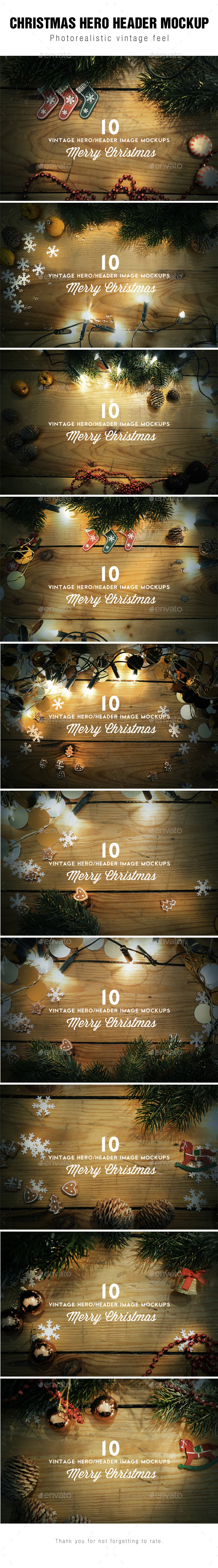 Download Christmas Hero Header Images Mockup By Amris Graphicriver