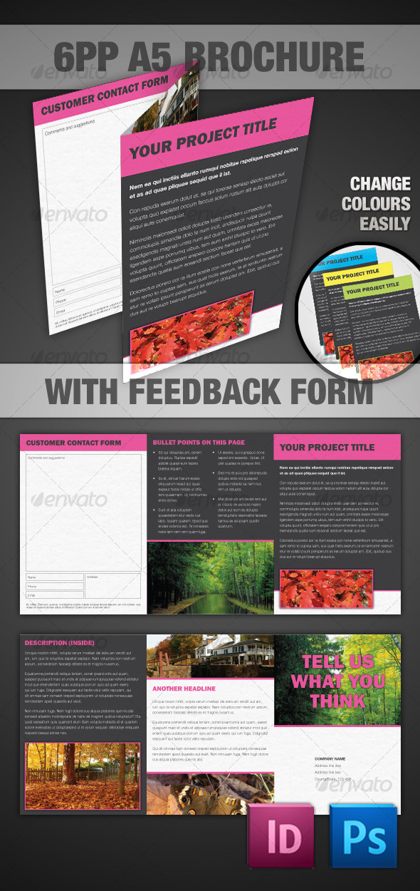6pp A5 Brochure - InDesign & Photoshop - Corporate Brochures