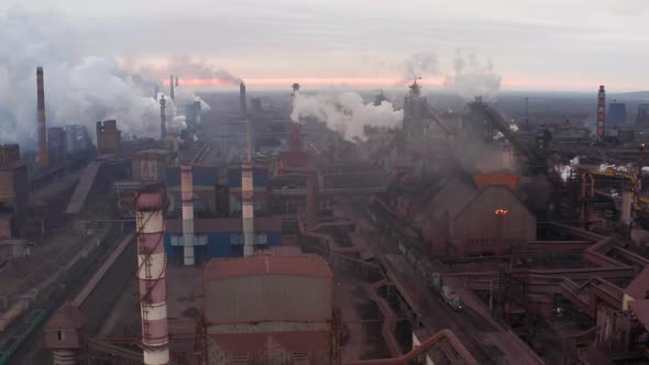 Aerial, Scene of Industrial Power Plant