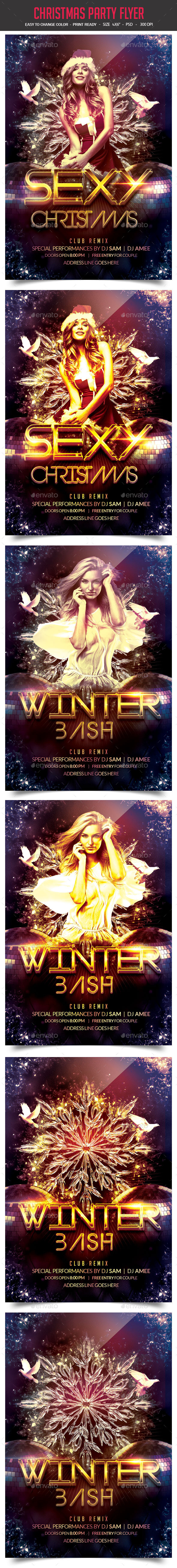Sexy Christmas Party Flyer - Clubs & Parties Events