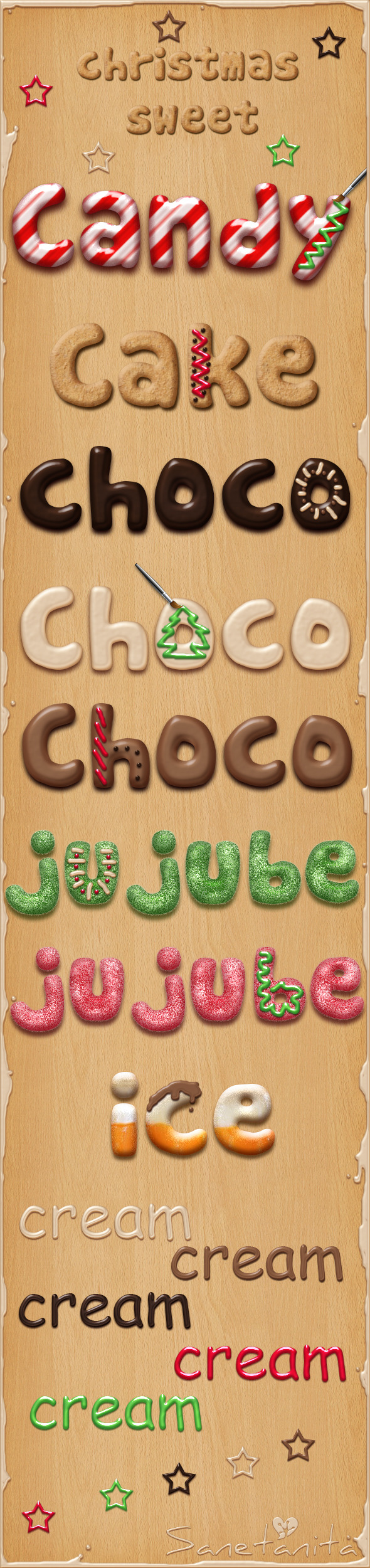 Christmas Sweet Styles - Text Effects Styles