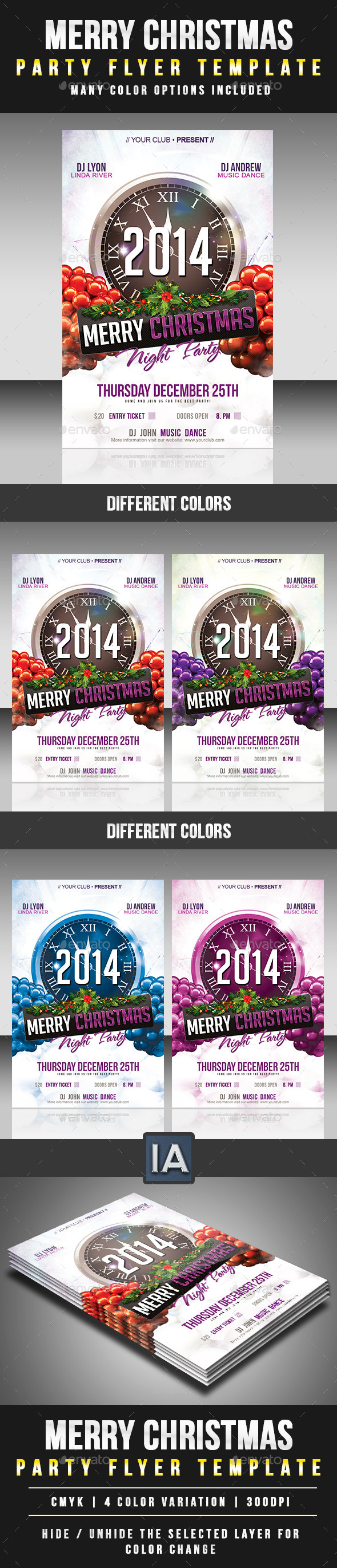 Christmas Party Flyer-Night Party -v2 - Clubs & Parties Events
