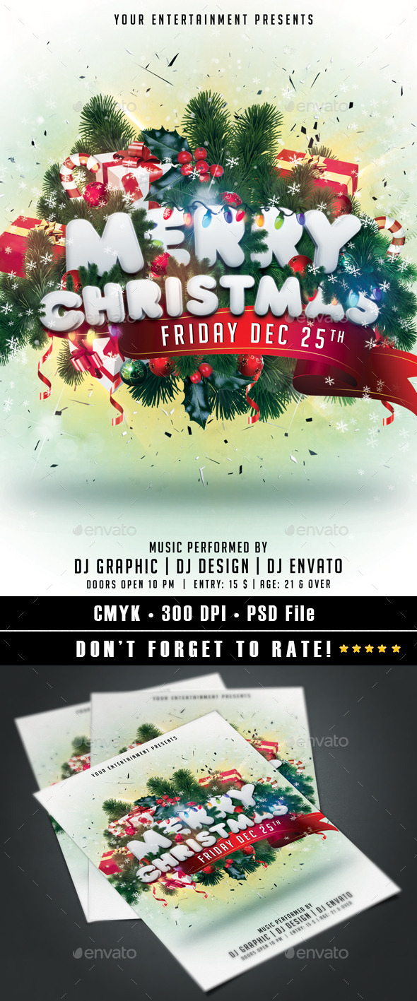 Merry Christmas Flyer - Events Flyers