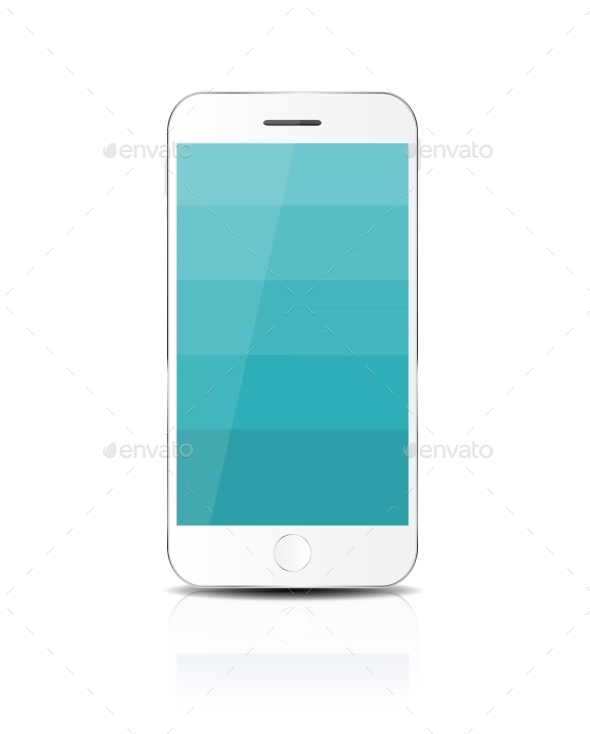 New Realistic Mobile Phone With Blue Screen - Computers Technology