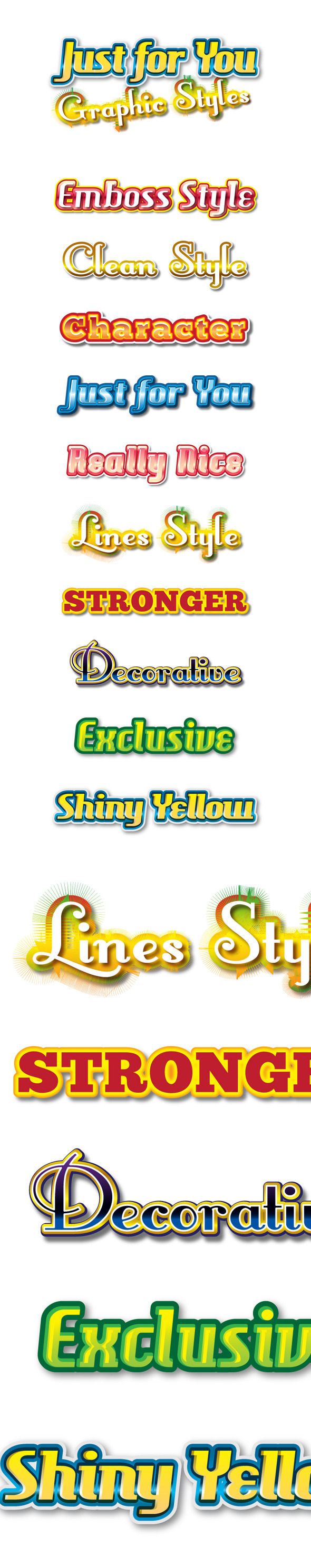 Just for You Graphic Styles for Ai - Styles Illustrator