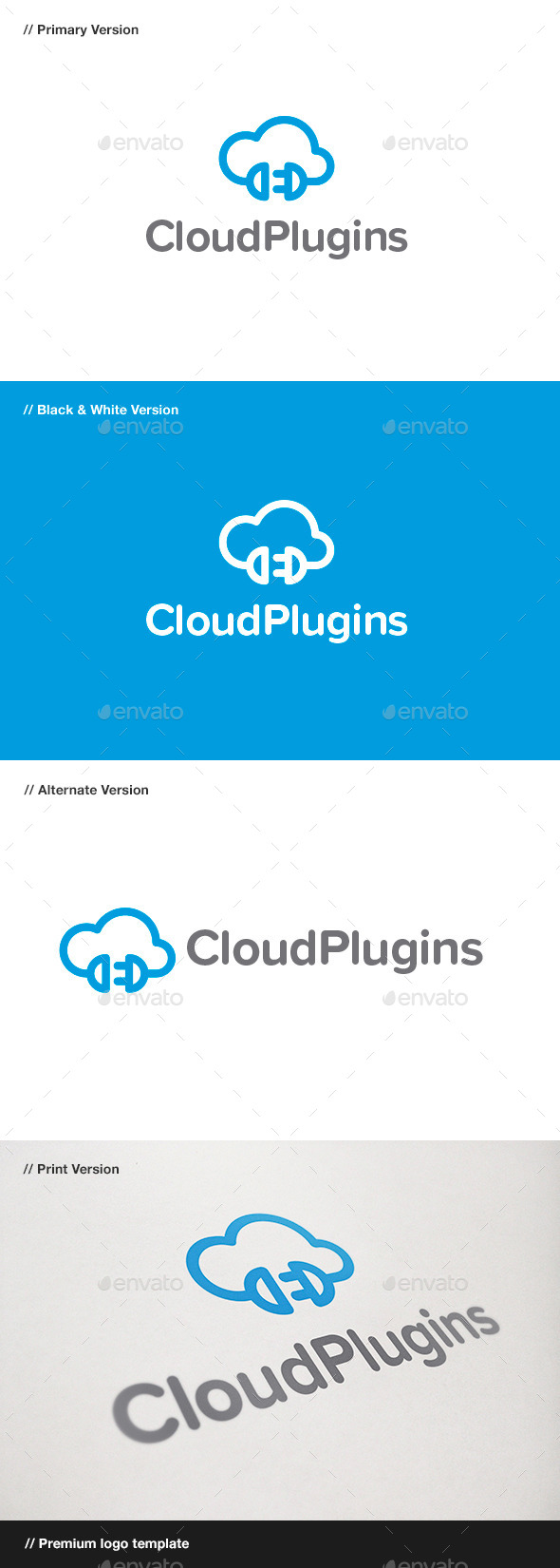 Cloud Plugins Logo - Objects Logo Templates