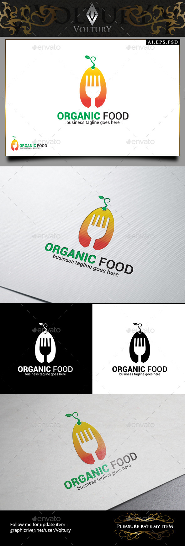 Organic Food Logo - Food Logo Templates