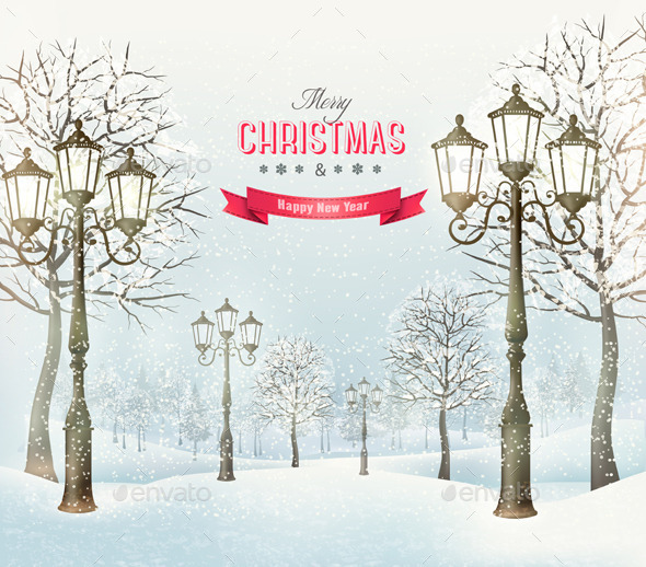 Christmas Evening Landscape - Christmas Seasons/Holidays