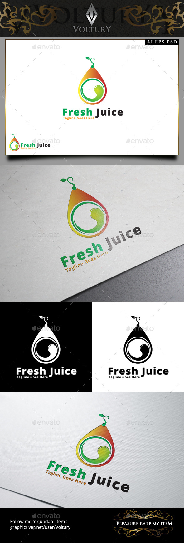 Fresh Juice Logo - Food Logo Templates