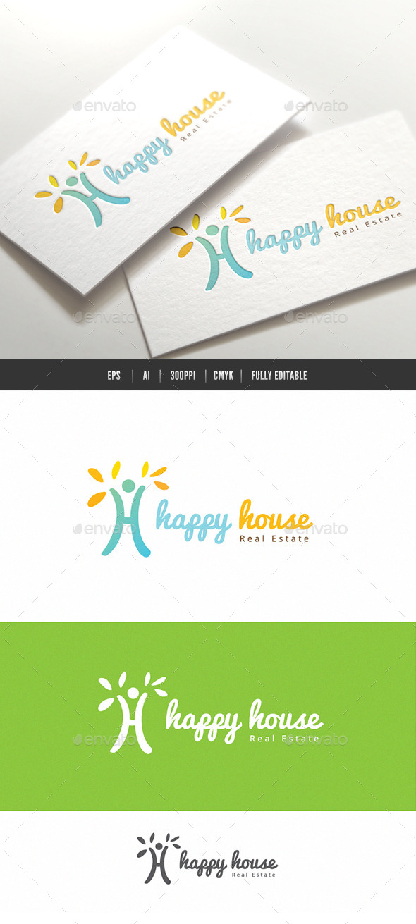 Happy House - Letters Logo Templates