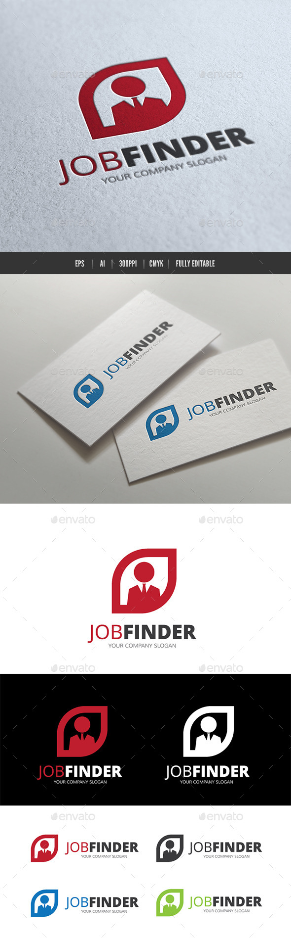 Job Finder - Humans Logo Templates