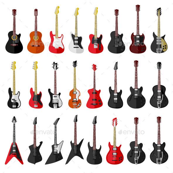 Guitars - Objects Vectors