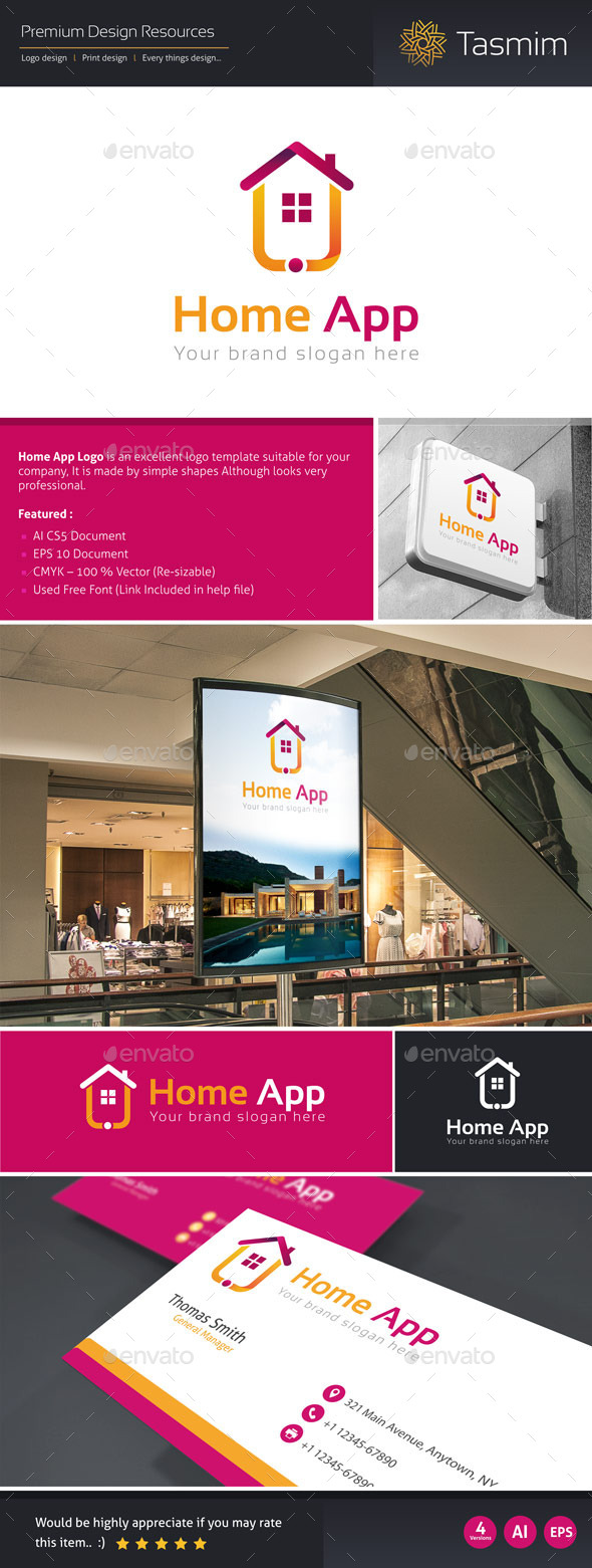 Home App Logo Template - Buildings Logo Templates