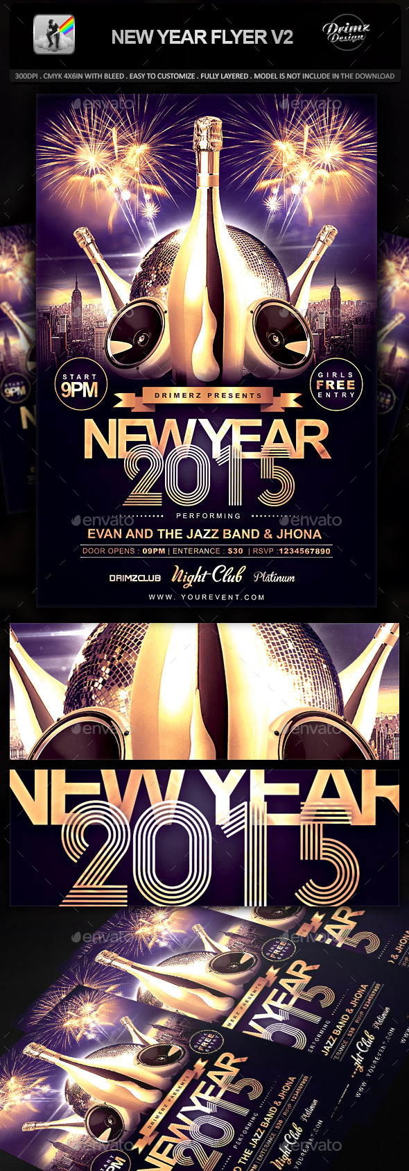 New Year Flyer V2 - Holidays Events