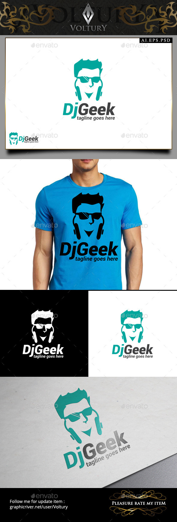 DJ Geek Logo - Humans Logo Templates
