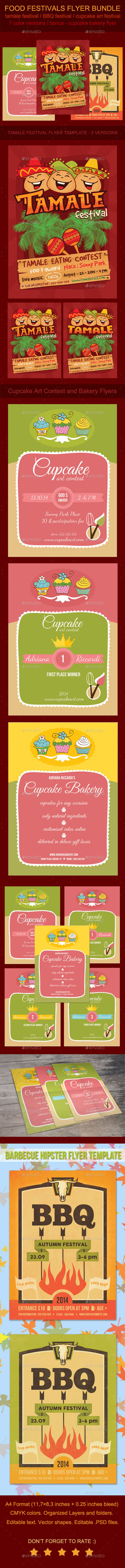 Food Festivals Flyer Bundle - Events Flyers